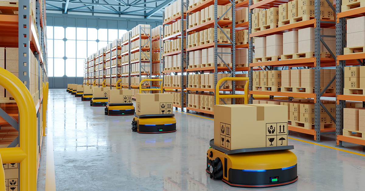 autonomous mobile robots in the warehouse