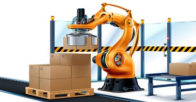 robotic palletizer robotic palletizer loading cartons on a pallet