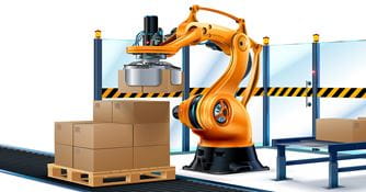 robotic palletizer robotic palletizer loading cartons on a pallet