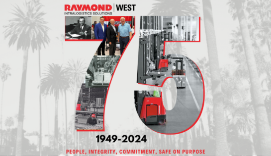 Raymond West Intralogistics Solutions 75th anniversary