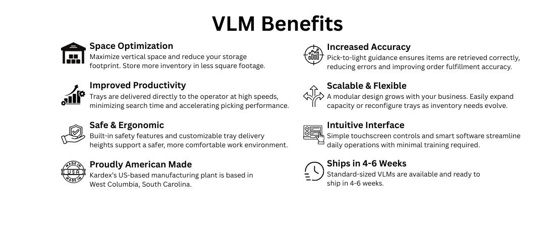 Kardex Vertical Lift Modules Benefits