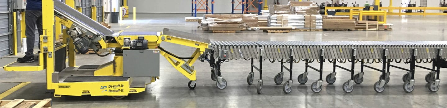 Destuff-it portable conveyor
