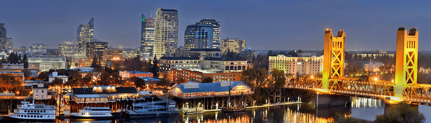 Sacramento evening skyline
