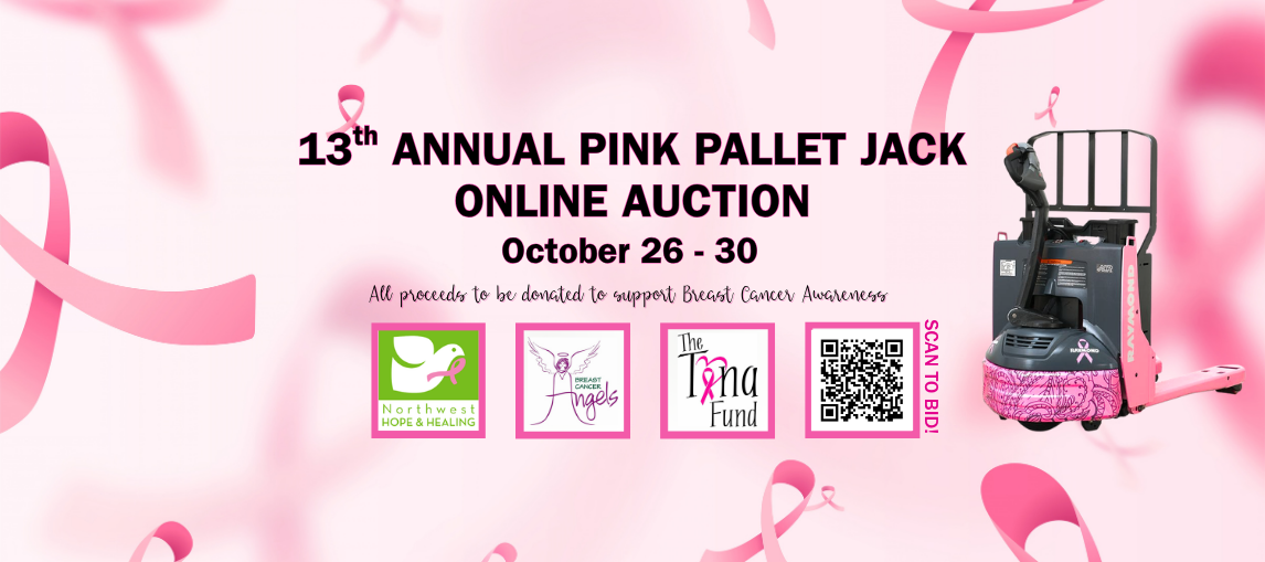 Pink Pallet Jack Auction Banner