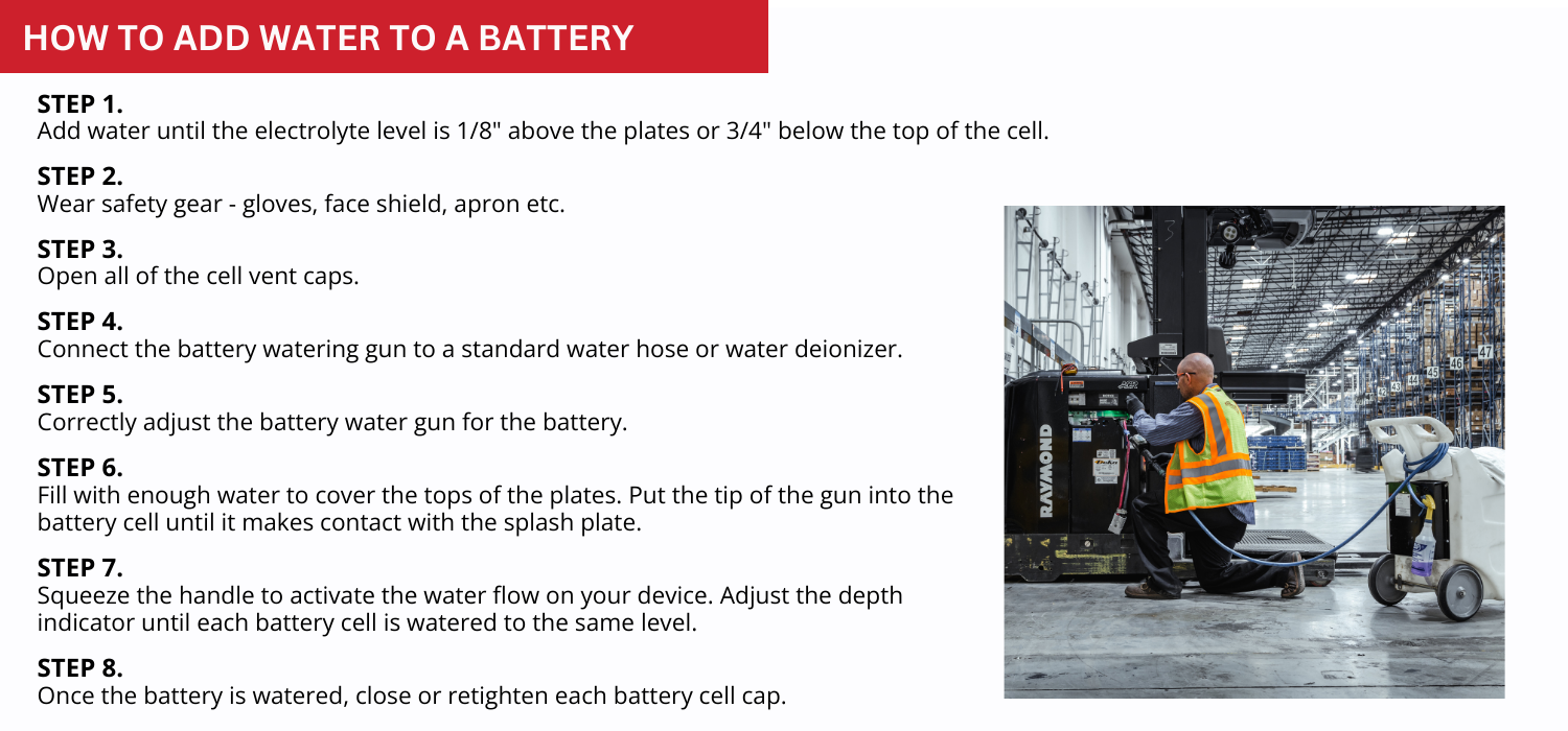 Battry Watering - 8 steps