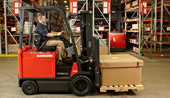 Raymond forklift, 4750 4-wheel sit down counterbalance truck