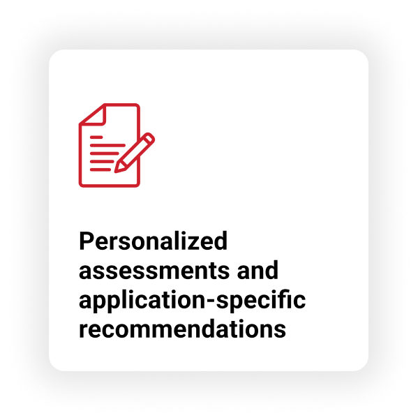 Personalized Assessments and Application-Specific Recommendations